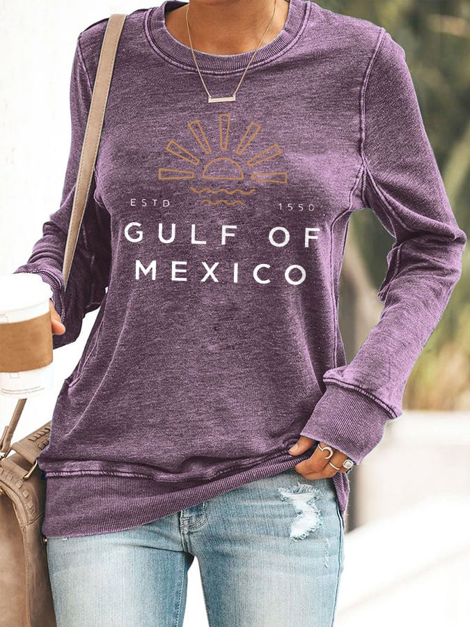 Women'S Gulf Of Mexico Print Sweatshirt