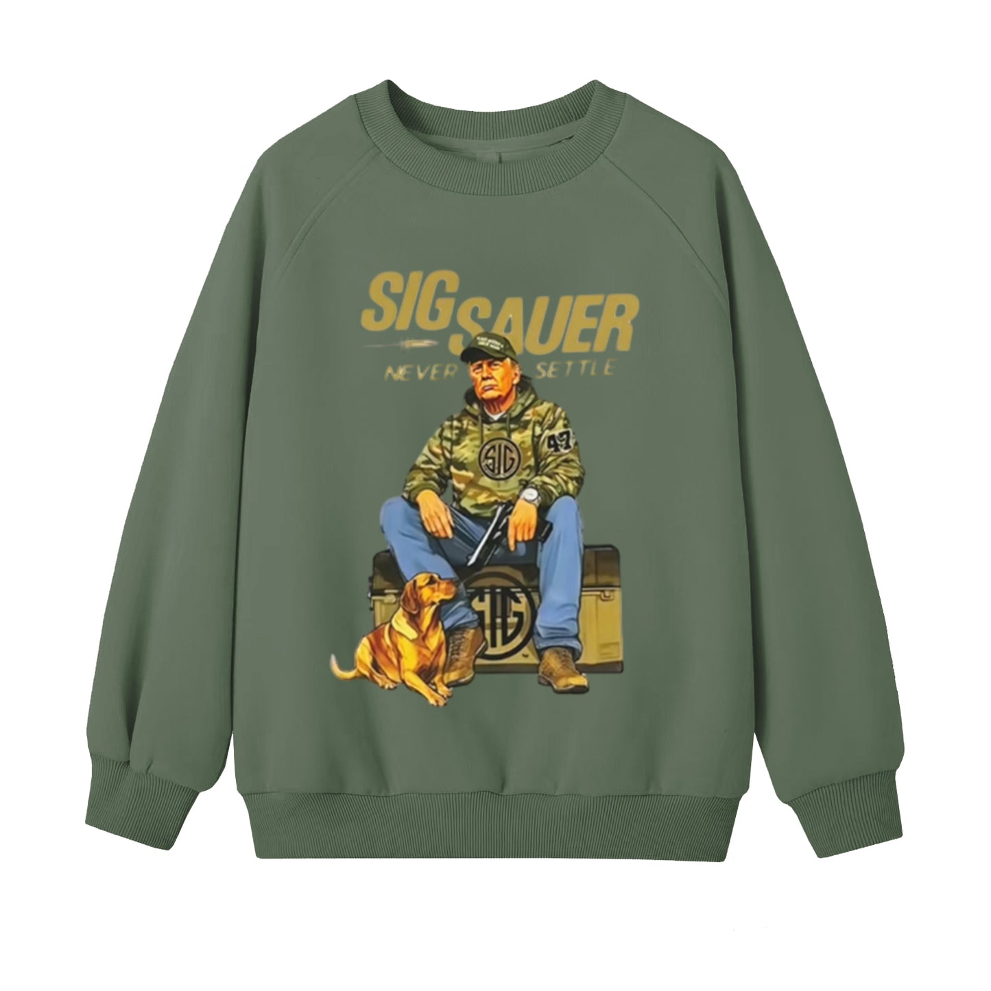 Women's Sic Sauer America Art Pattern Print Sweatshirt