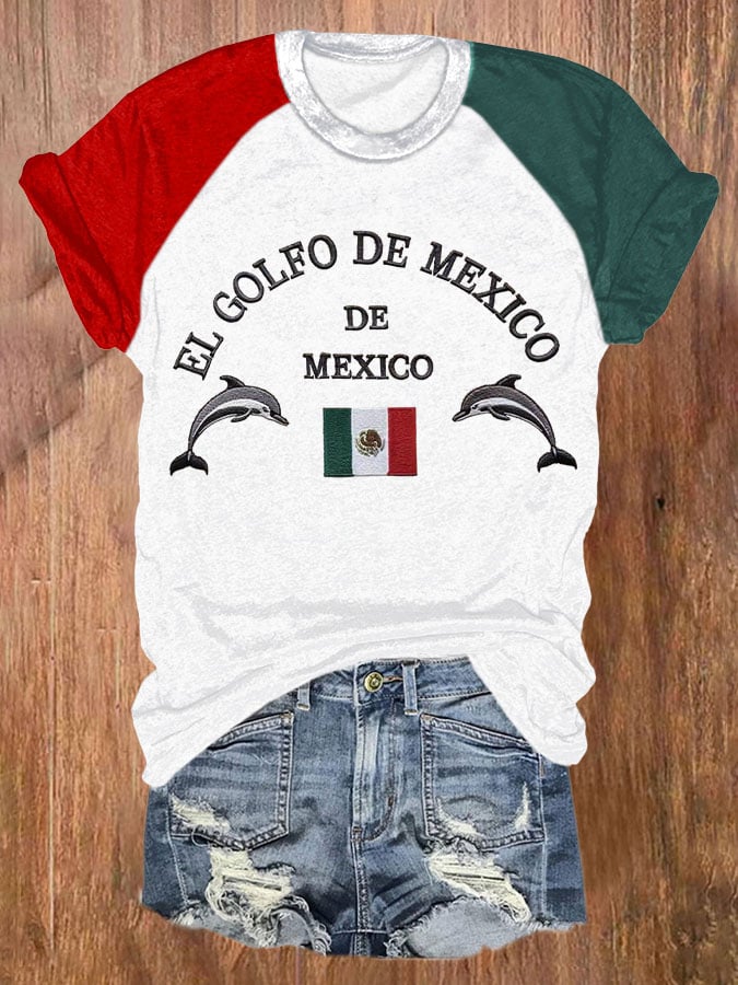 Women's Gulf Of Mexico Print Short Sleeve Casual T-Shirt