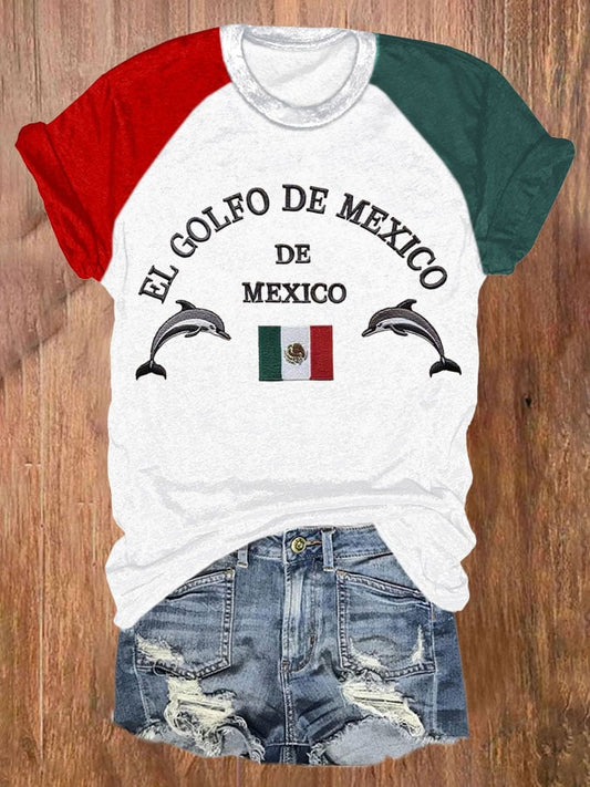 Women's Gulf Of Mexico Print Short Sleeve Casual T-Shirt