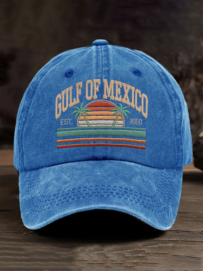 Gulf Of Mexico Printed Baseball Cap