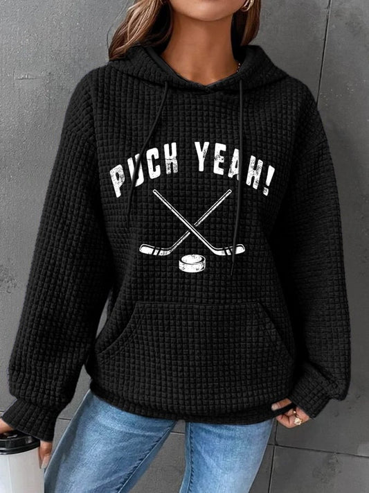 Women's Puck Yeah Print Casual Sweatshirt