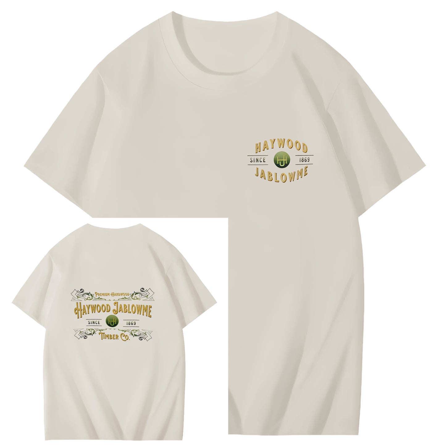 Haywood Since 1869 Jablowme Timber Co Art Pattern Print T-Shirt