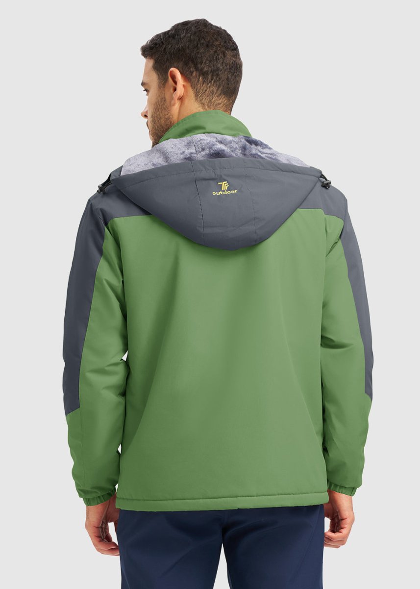 Men's Water Resistant Skiing Windbreaker Hooded Jacket