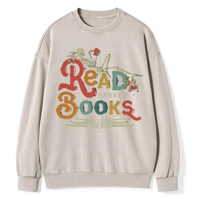 Read Banned Books Unisex Washed Sweatshirt