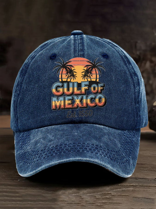 Gulf Of Mexico Printed Baseball Cap