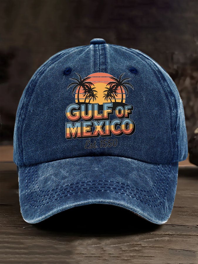 Gulf Of Mexico Printed Baseball Cap