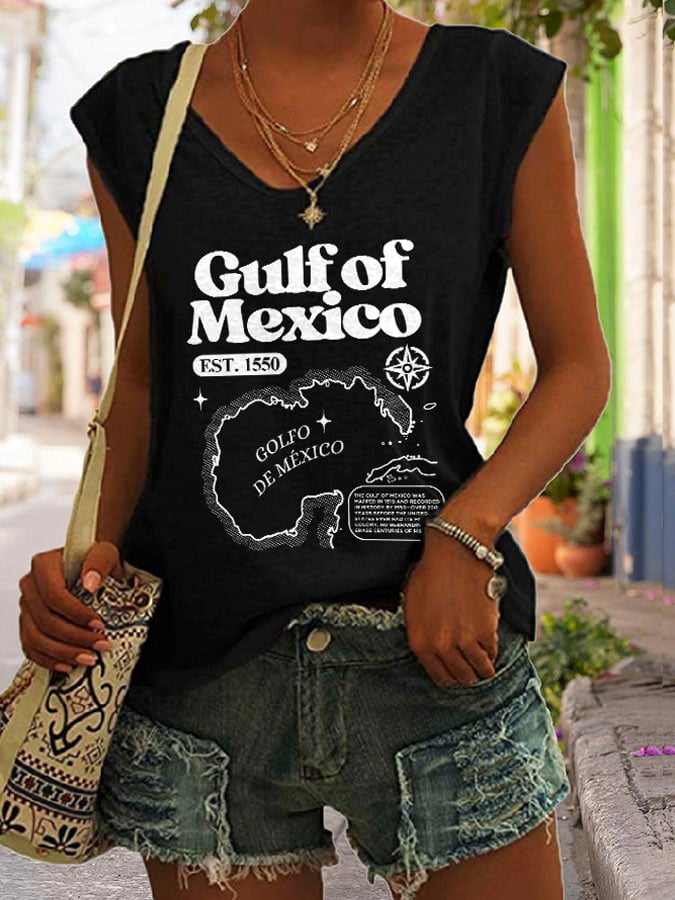 Women's Gulf Of Mexico Print Tank Top