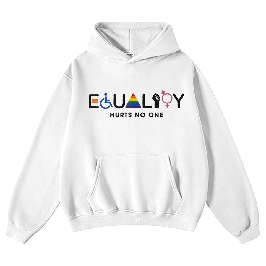 Hurts No One Pattern Printed Classics Hooded Sweatshirt