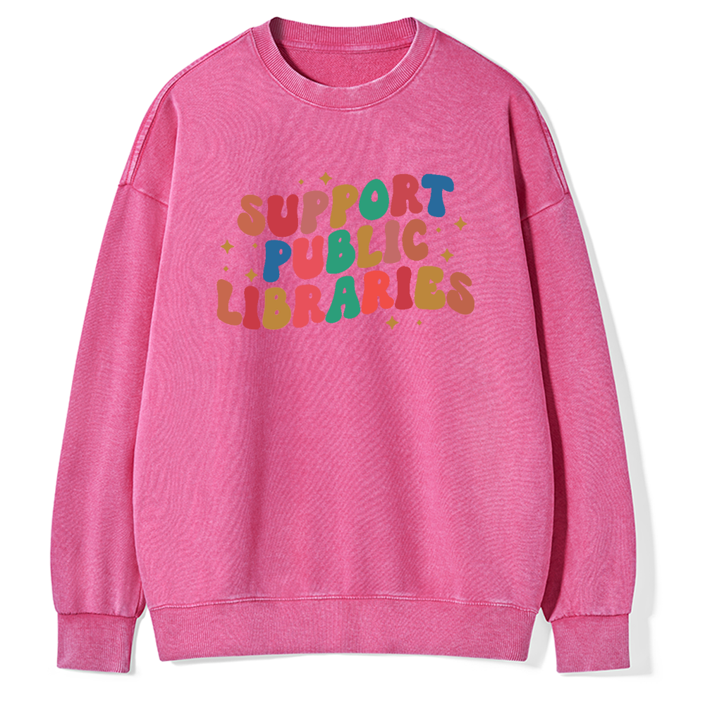 Public Library Sweatshirt Unisex Washed Sweatshirt