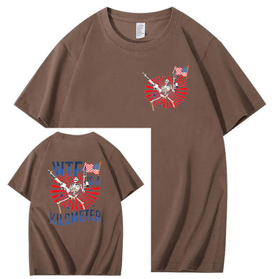 WTF It's A Klometer Pattern Print 100%Cotton T-Shirt