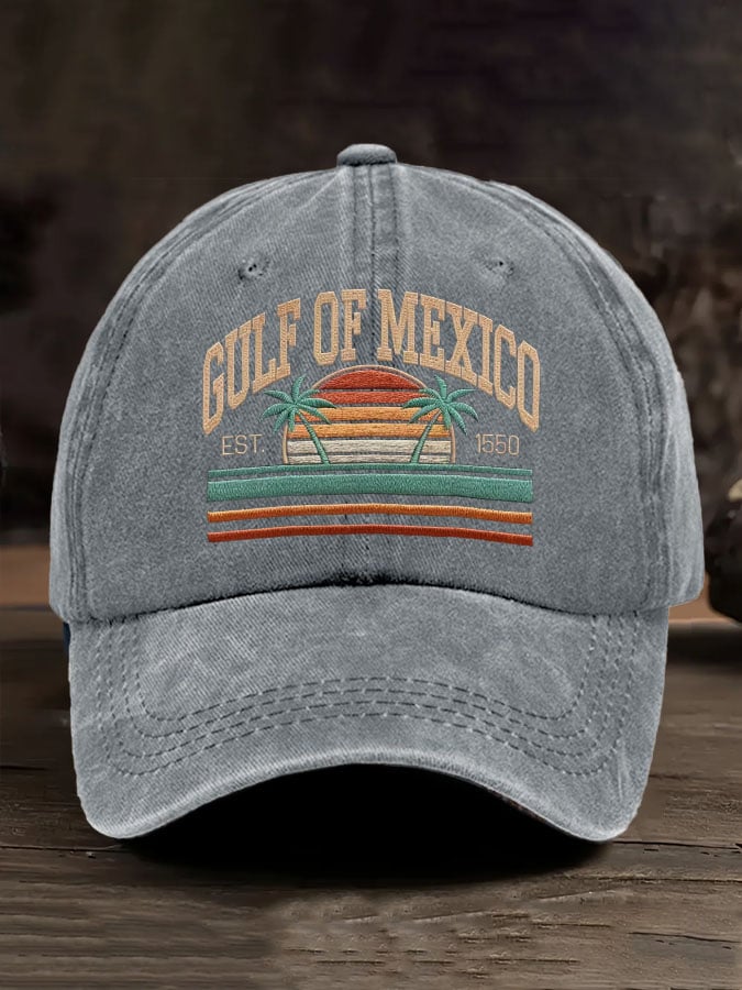 Gulf Of Mexico Printed Baseball Cap