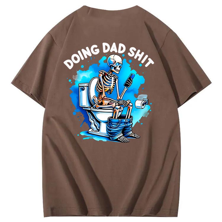 Doing Dad Shit Art Pattern Print T-Shirt