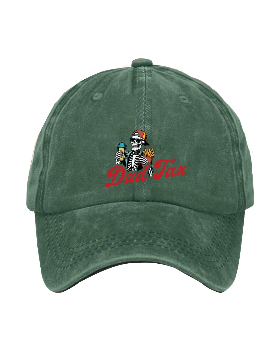 Dad Tax Pattern Washed And Distressed Hats