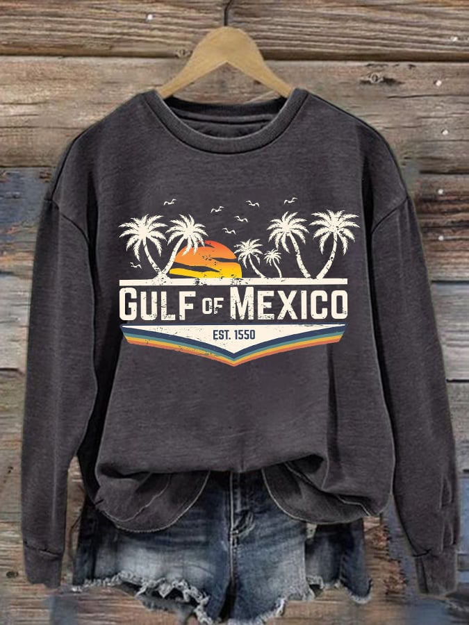 Women's Gulf Of Mexico Printed Sweatshirt