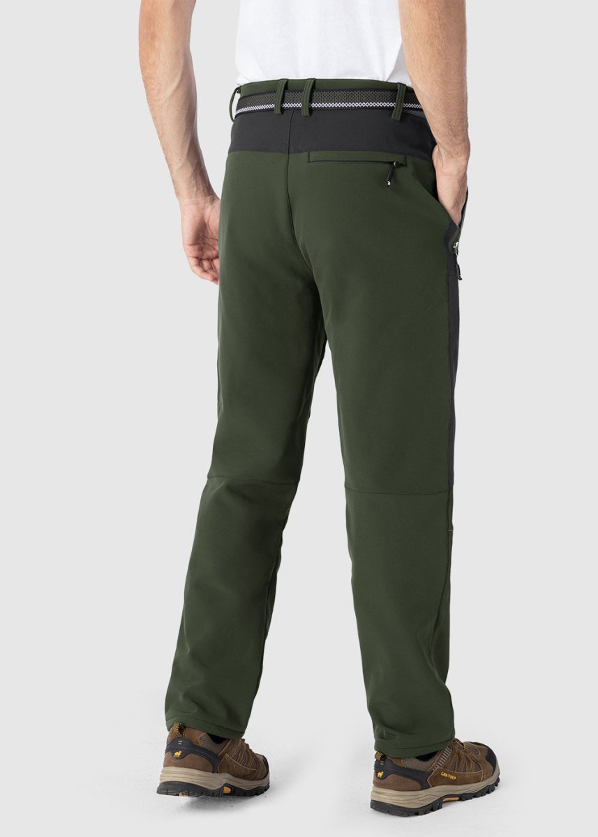 Men's Insulated Water Resistant Warm Fleece Lined Ski Pants