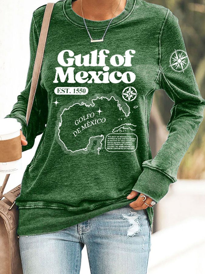Women's Gulf Of Mexico Print Sweatshirt