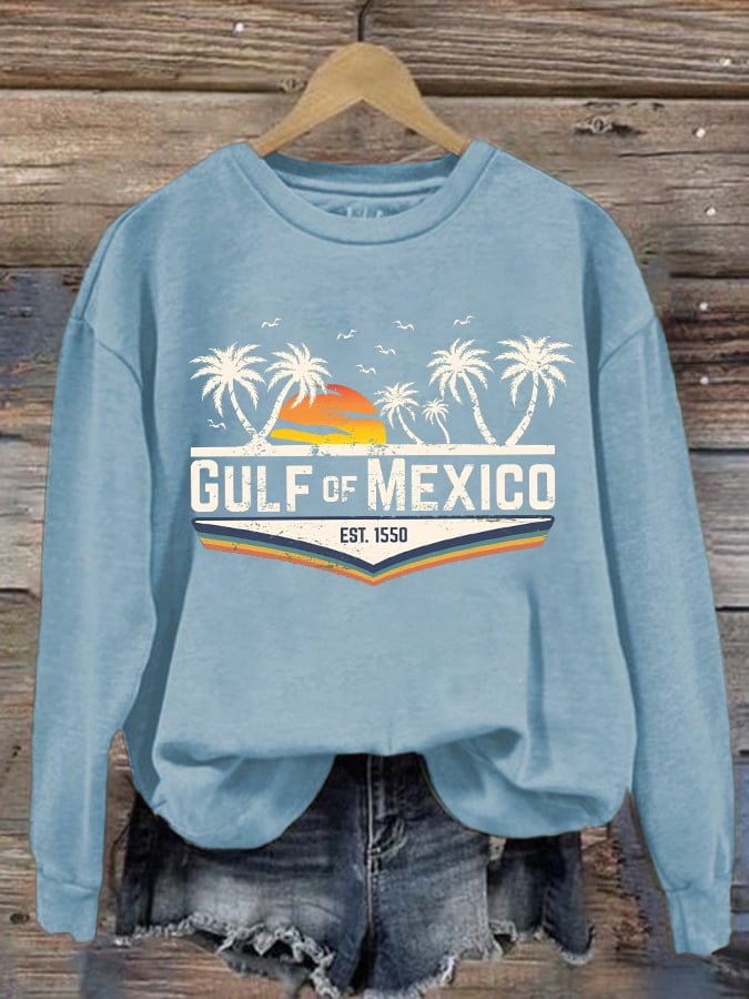 Women's Gulf Of Mexico Printed Sweatshirt