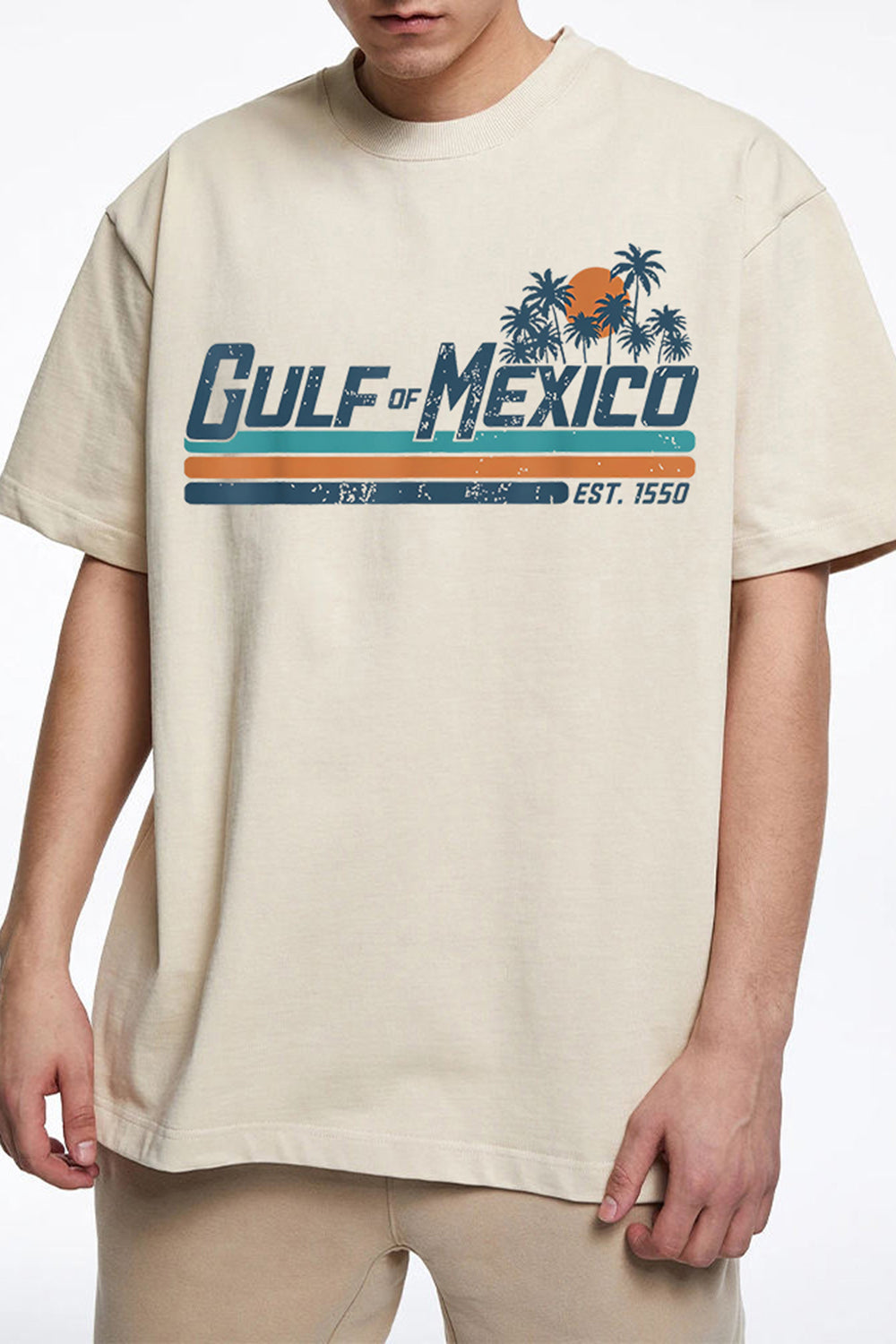 Gulf of Mexico Crewneck Tee For Men