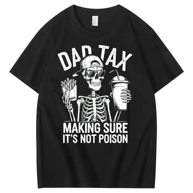 Cool Dad Tax Pattern Print 100%Cotton T-Shirt