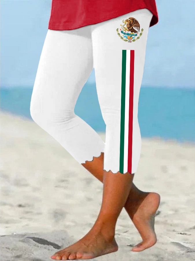 Women's Mexico Coat of Arms Printed Leggings