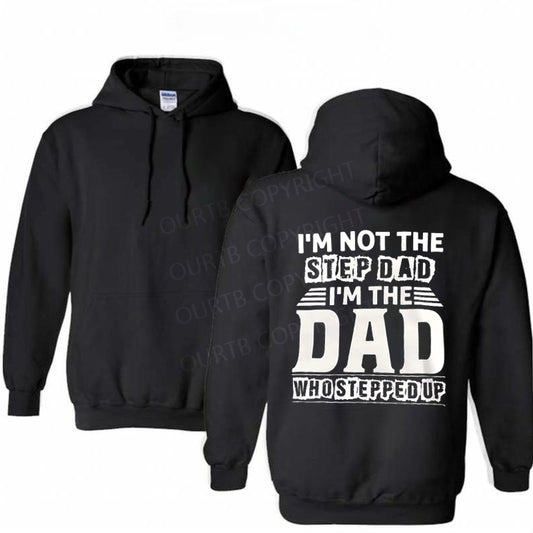 Not Step Dad Pattern Printed Classics Hooded Sweatshirt
