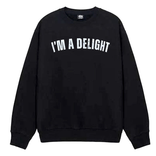 I'm A  Delight Pattern Printed Casual Sweatshirt