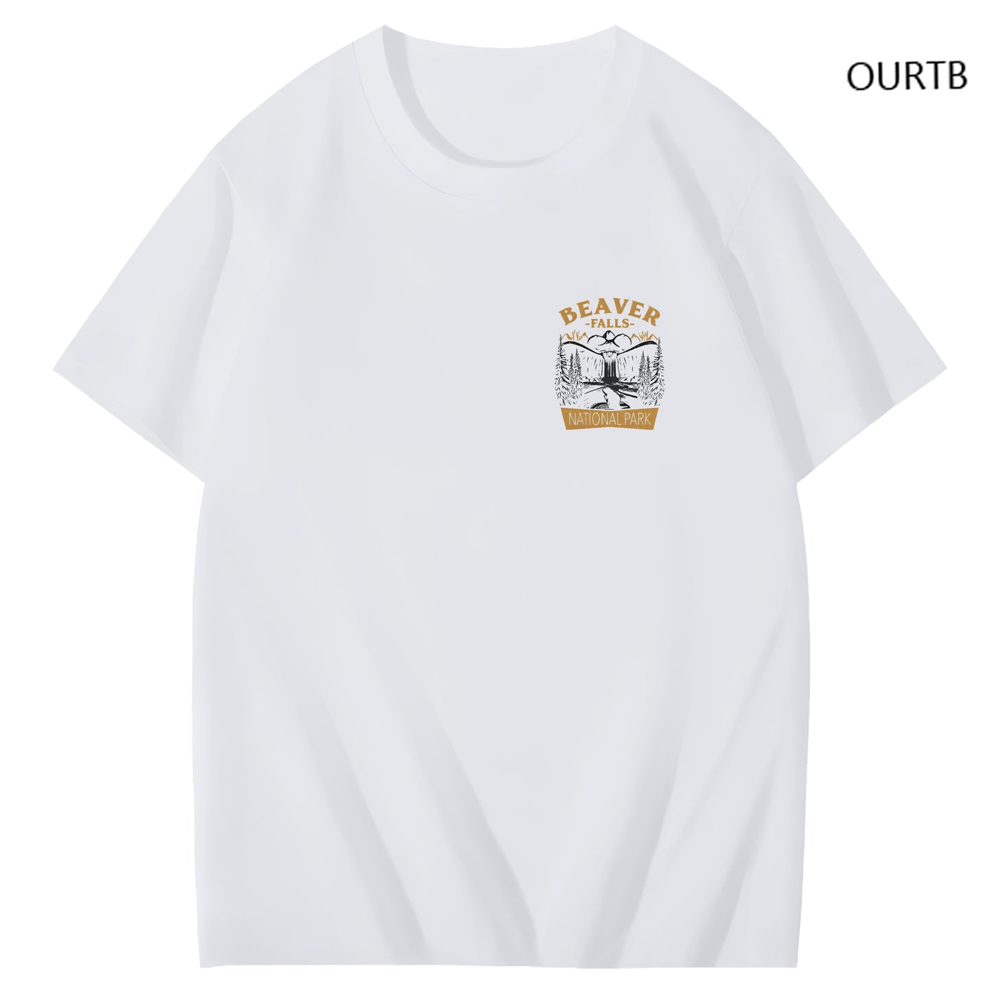 Beaver Falls National Park Funny Art Pattern Print T-Shirt