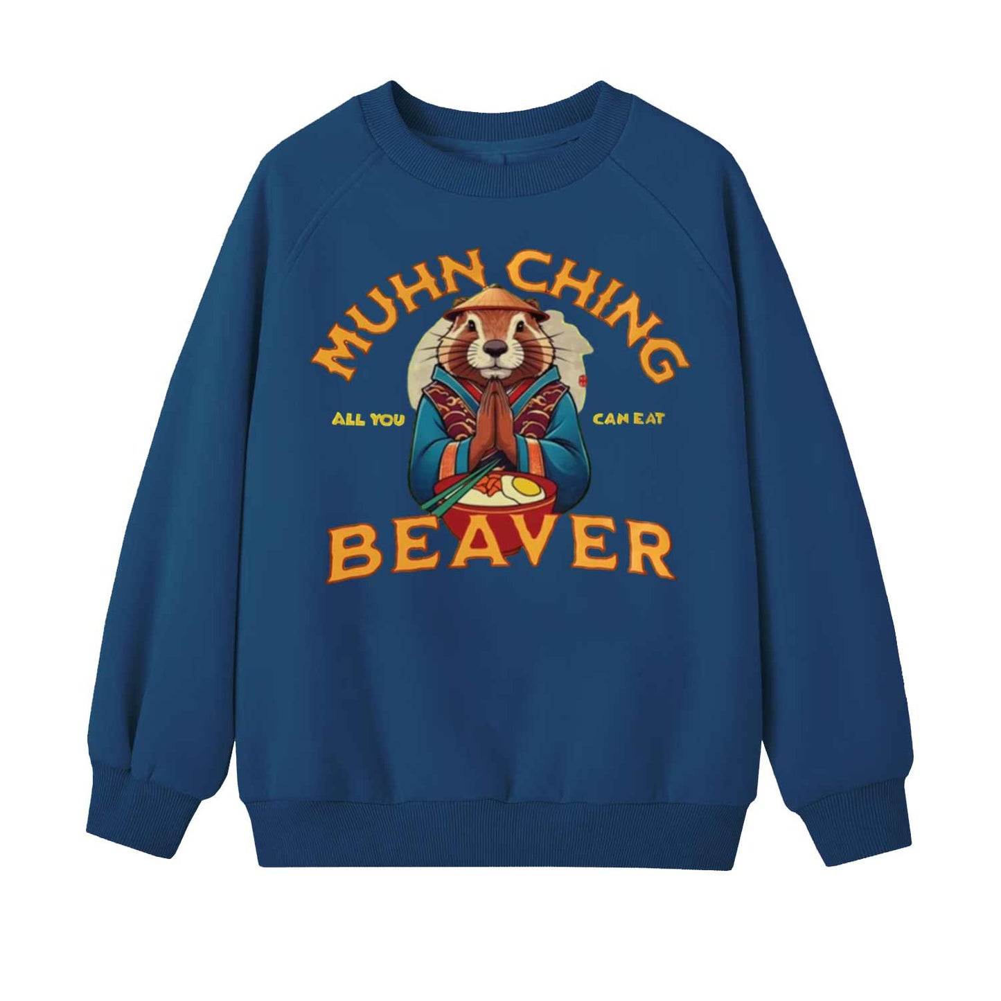 Muhn Ching Beaver Art Pattern Print Sweatshirt