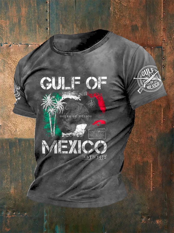 Men's Gulf Of Mexico Printed Round Neck T-Shirt