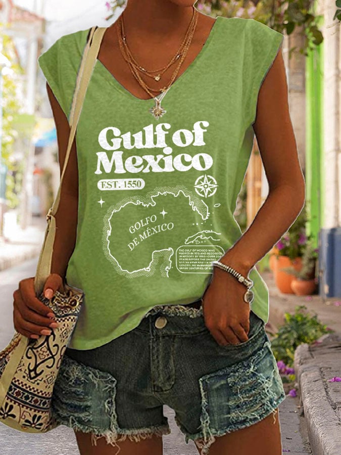 Women's Gulf Of Mexico Print Tank Top