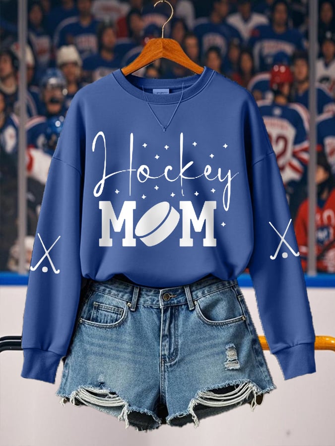 Women's Hockey Mom Hockey Gameday Casual Sweatshirt