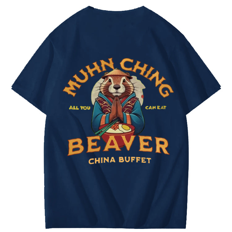 MUHN CHING BEAVER CHINA BUFFET T SHIRT