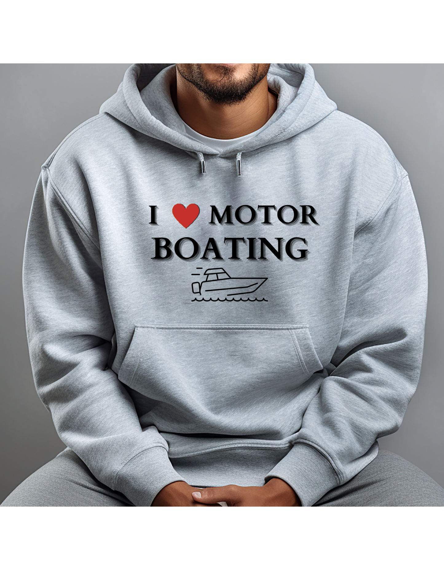 Hoodie, I LOVE MOTOR BOATING