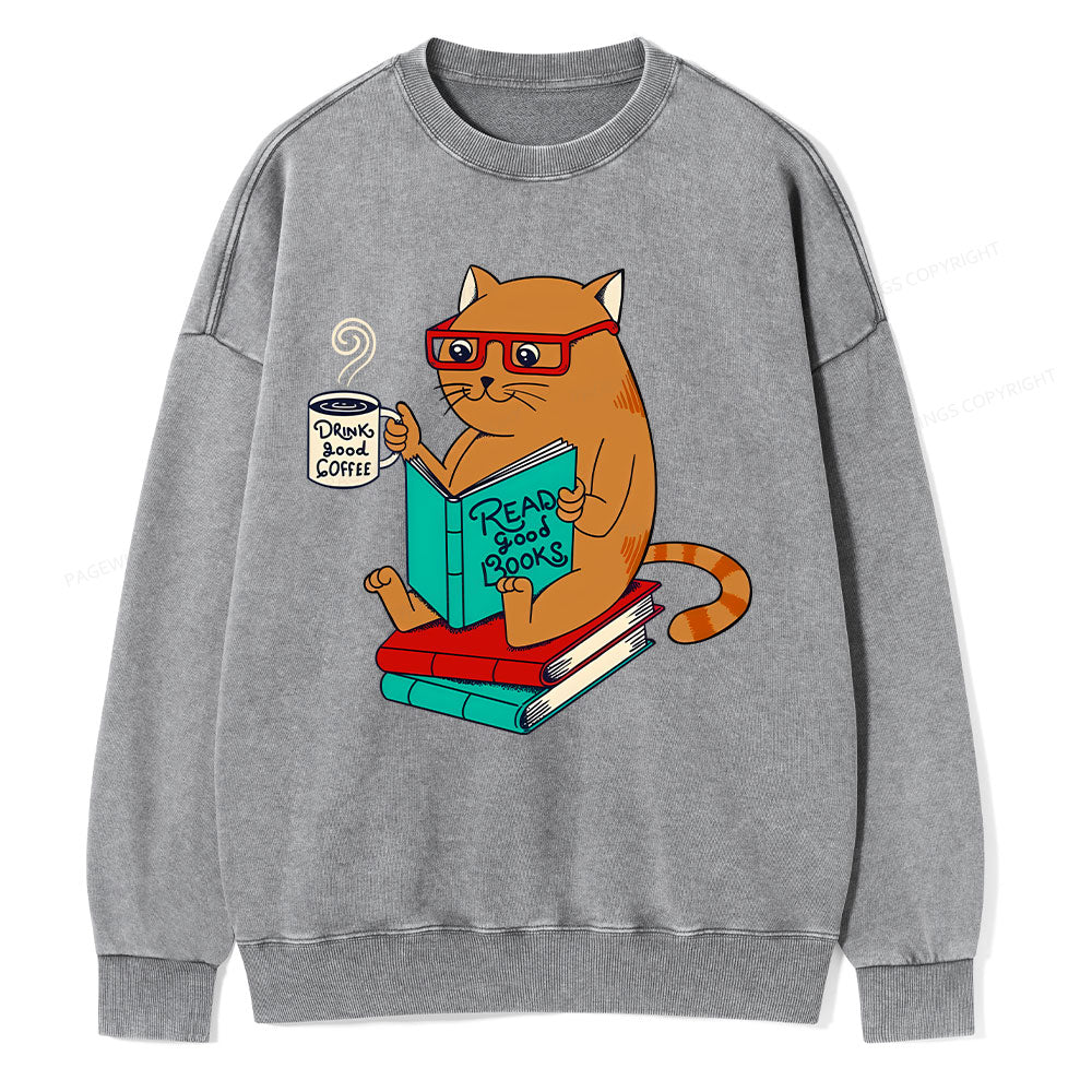 Read Good Books Unisex Washed Sweatshirt