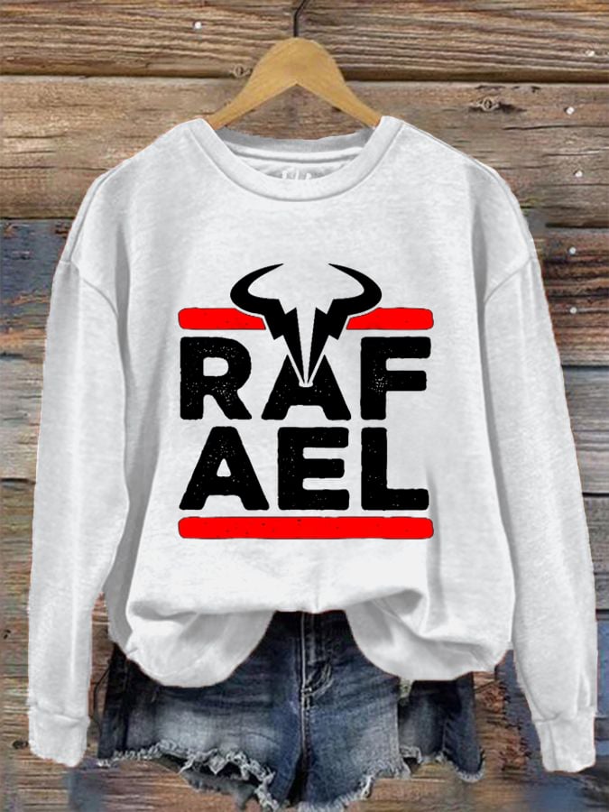 Women's Tennis Superstar Rafa Print Crew Neck Sweatshirt
