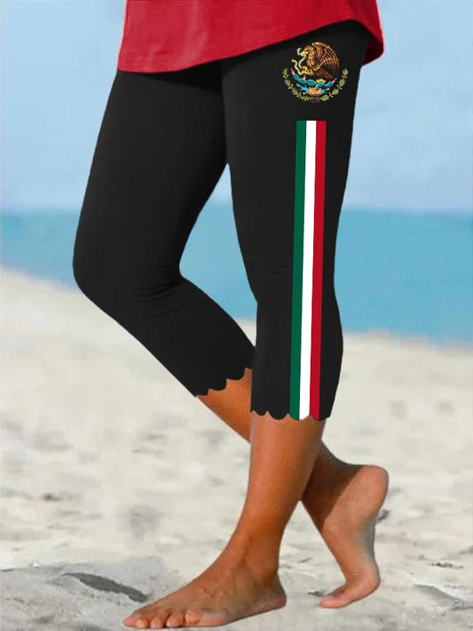 Women's Mexico Coat of Arms Printed Leggings