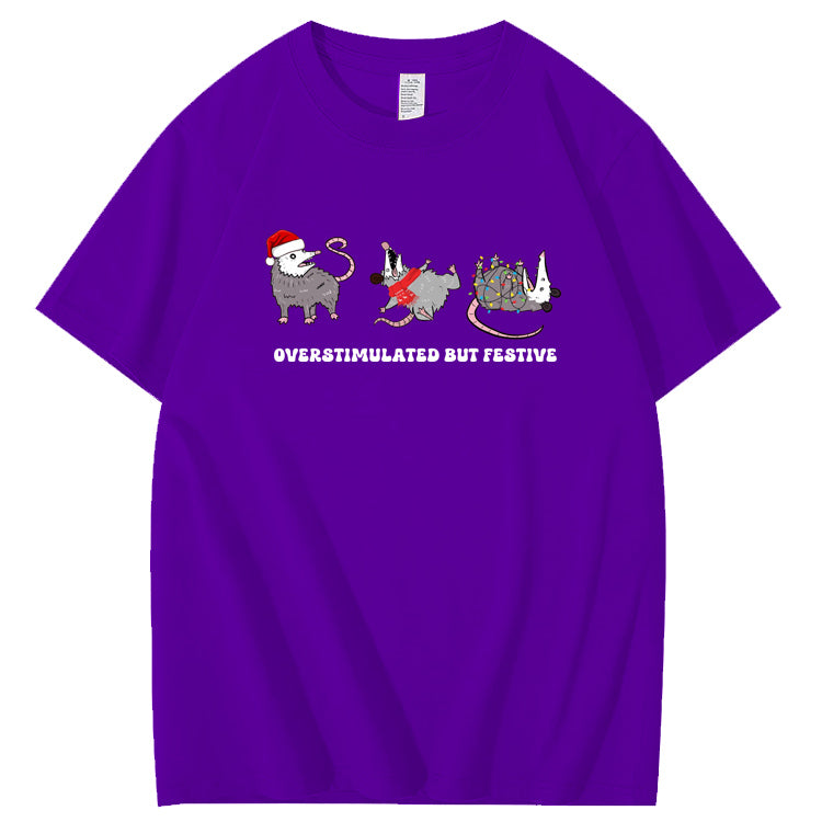 Overstimulated Festive Pattern  100% Cotton T-Shirt
