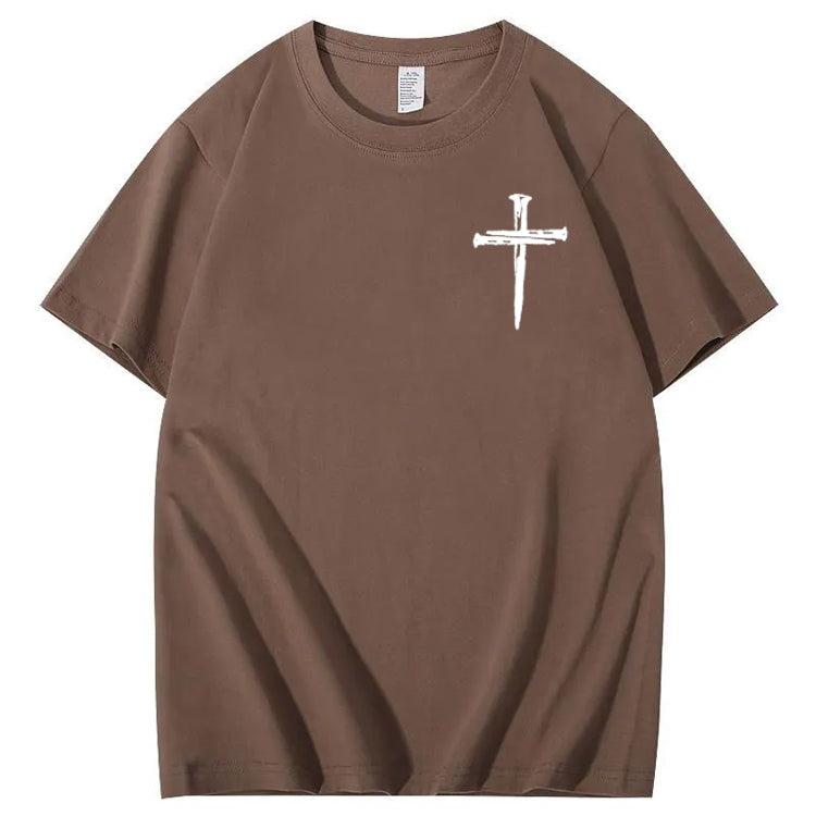 Bring Up My Past Jesus Pattern Print Crew Neck T-Shirt