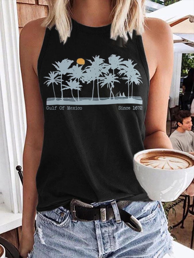 Women's Gulf of Mexico Est 1672 Print Vest