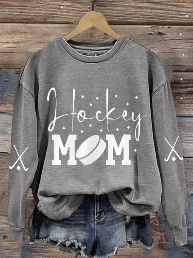 Women's Hockey Mom Hockey Gameday Casual Sweatshirt