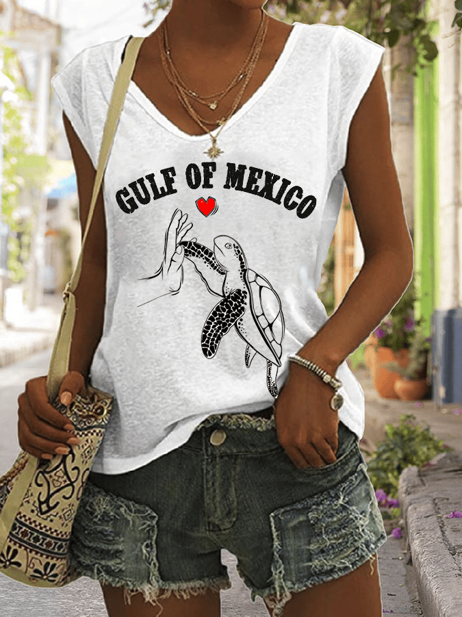 Women's Gulf Of Mexico Print Tank Top