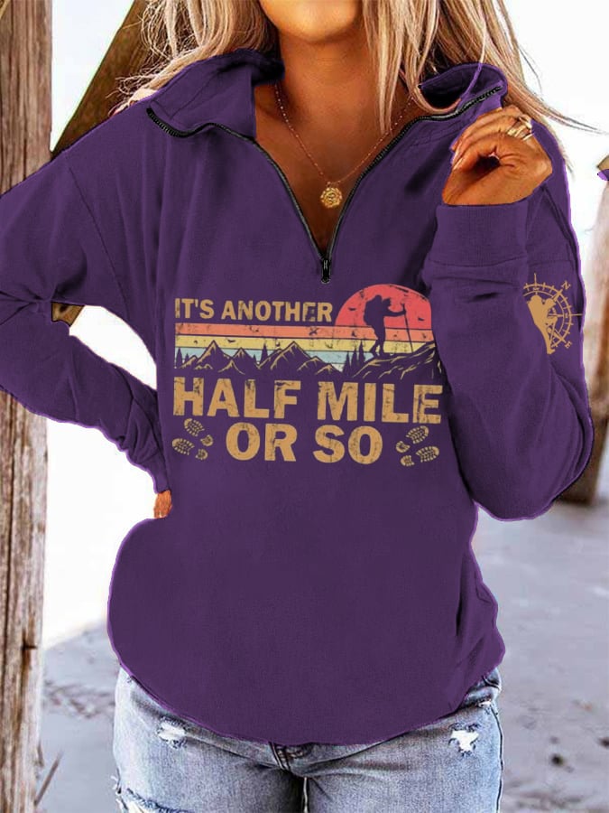 Women's Not All Who Wander Are Lost Hiking Print Long Sleeve Sweatshirt