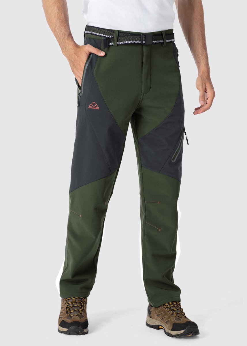Men's Insulated Water Resistant Warm Fleece Lined Ski Pants