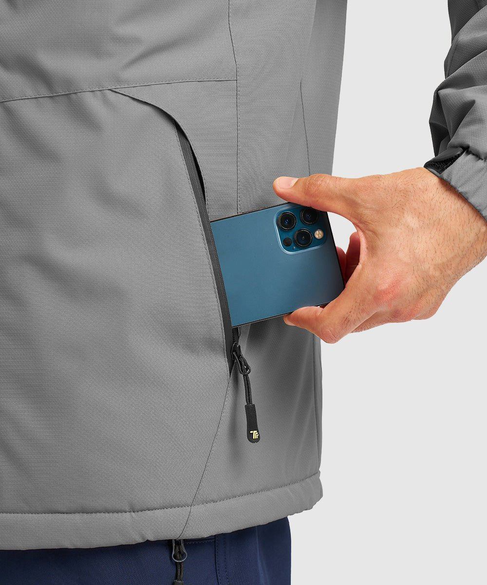 Men's Water Resistant Skiing Windbreaker Hooded Jacket