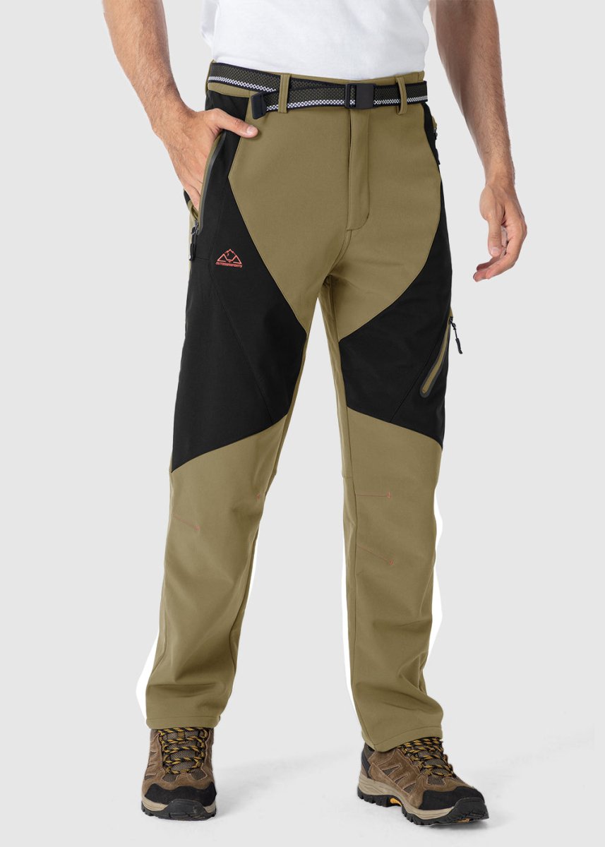 Men's Insulated Water Resistant Warm Fleece Lined Ski Pants