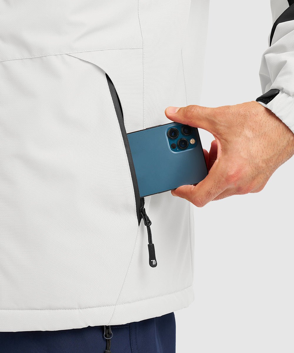 Men's Water Resistant Skiing Windbreaker Hooded Jacket