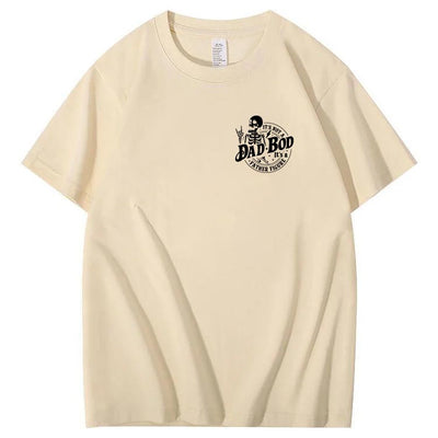 Dad Boo Pattern Print 100%Cotton T-Shirt