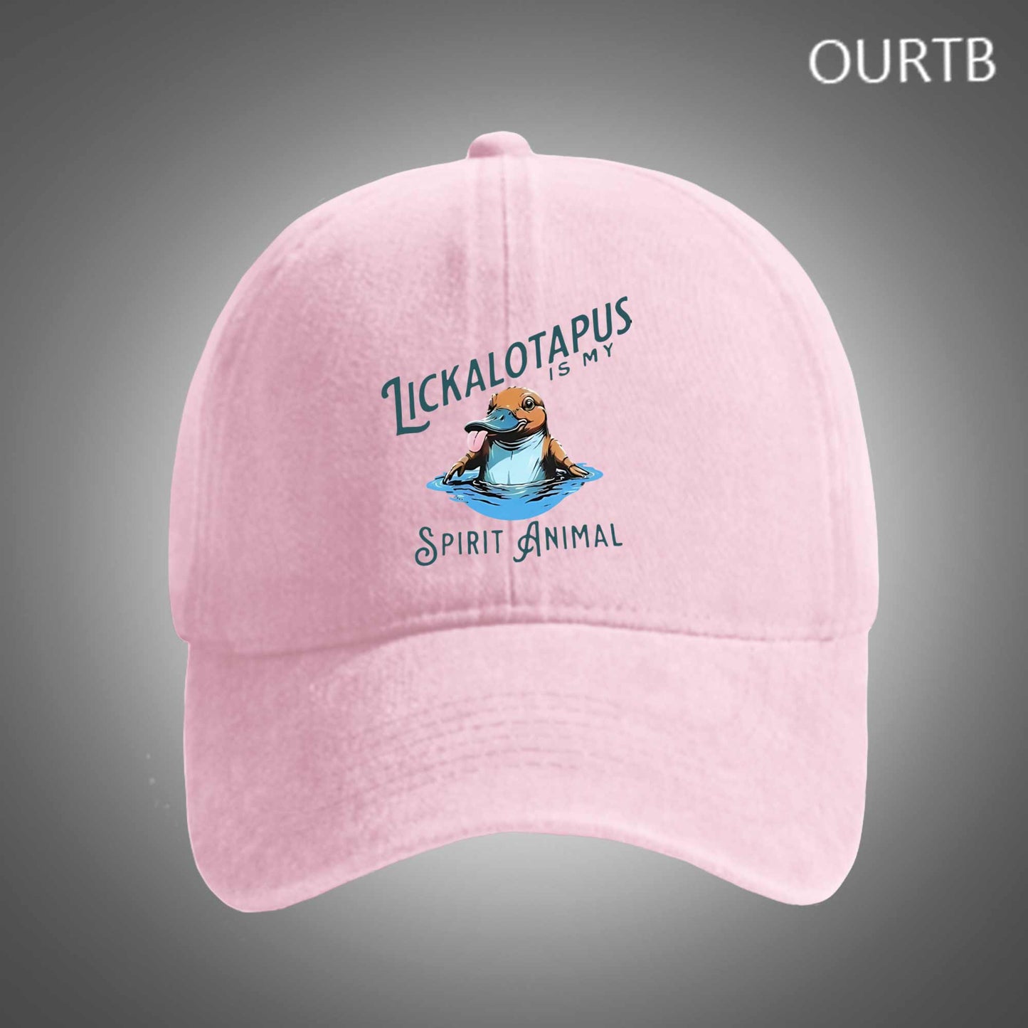 Lickalotapus Is My Spirit Animal Funny Art Print Unisex Distressed Cotton Washed Art Print Hat