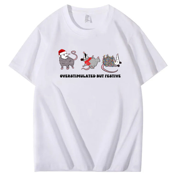 Overstimulated Festive Pattern  100% Cotton T-Shirt
